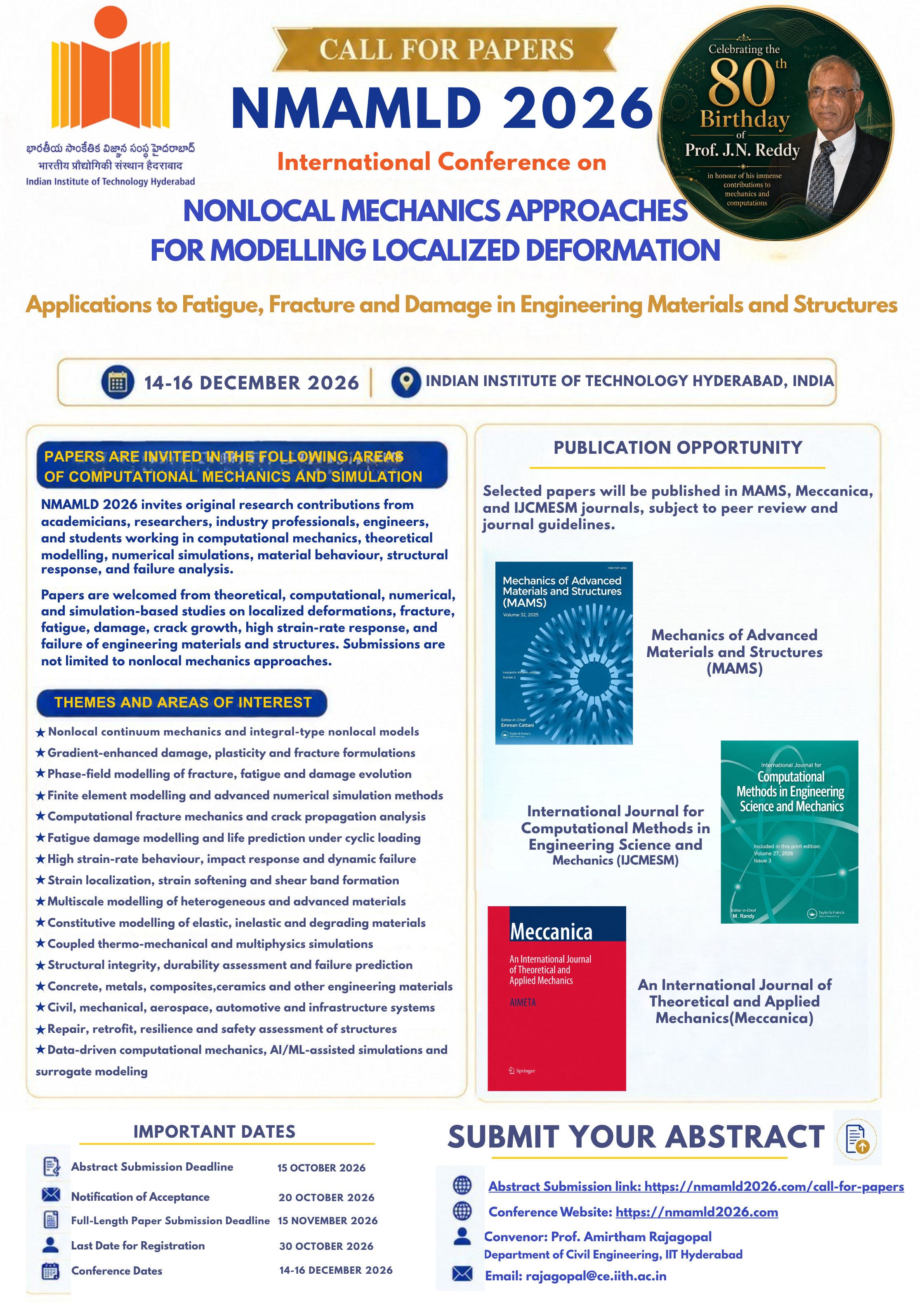 NMAMLD 2026 Call for Papers flyer